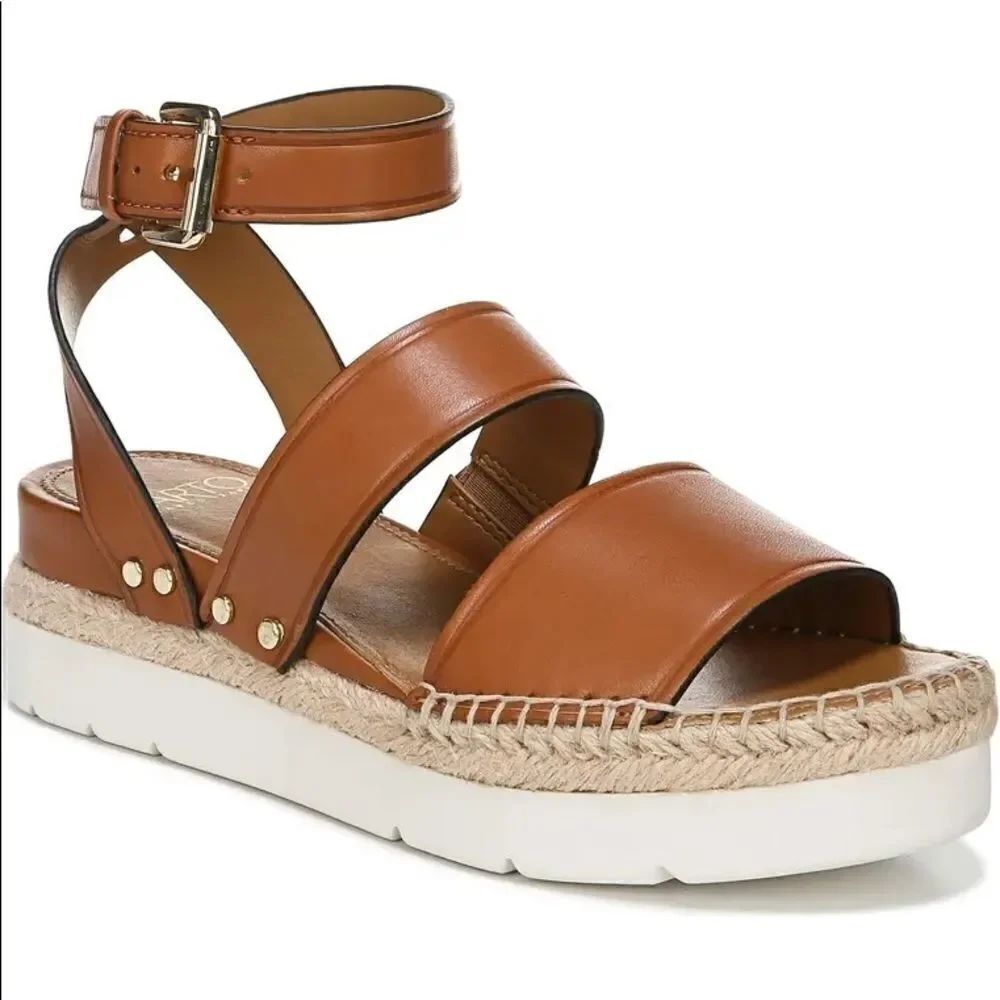 Franco Sarto Calvin Leather Wedge Sandals